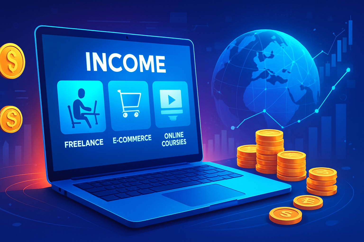 15 Ideias de Renda Extra pela Internet: Estratégias Atualizadas para 2025 1 15 Online Income Ideas 2025