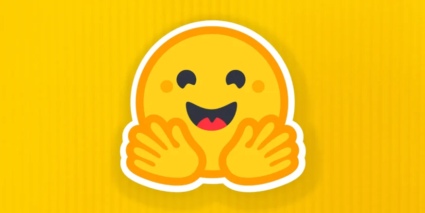 Logo da Hugging Face em destaque, simbolizando o Open Computer Agent, sua nova ferramenta de IA agêntica.
