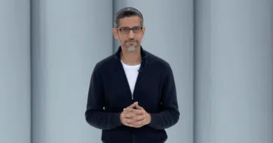 Palco do Google I/O 2025 durante anúncio de atualizações em IA, Gemini, Imagen 4 e Veo 3.