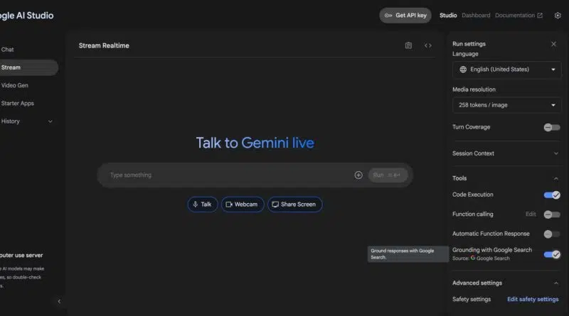 imagem inicial do google ai studio com so bovos recursos