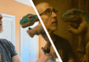 Exemplo de foto transformada pelo ChatGPT em pintura renascentista, mostrando um homem moderno em um cenário clássico, com detalhes realistas e expressivos.