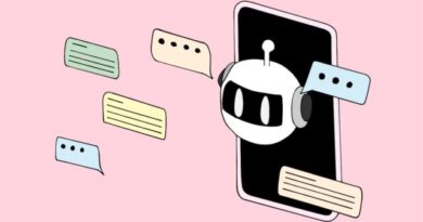 Ilustração de assistente AI analisado com foco em segurança e prompt injection. Detalhe: código malicioso exposto.