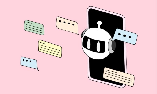 Ilustração de assistente AI analisado com foco em segurança e prompt injection. Detalhe: código malicioso exposto.
