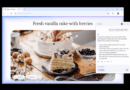 Interface da integração Gemini ao Chrome mostrando assistente AI, painel lateral ativo e exemplos de uso prático na navegação, contexto Google I/O 2025, IA integrada, produtividade.