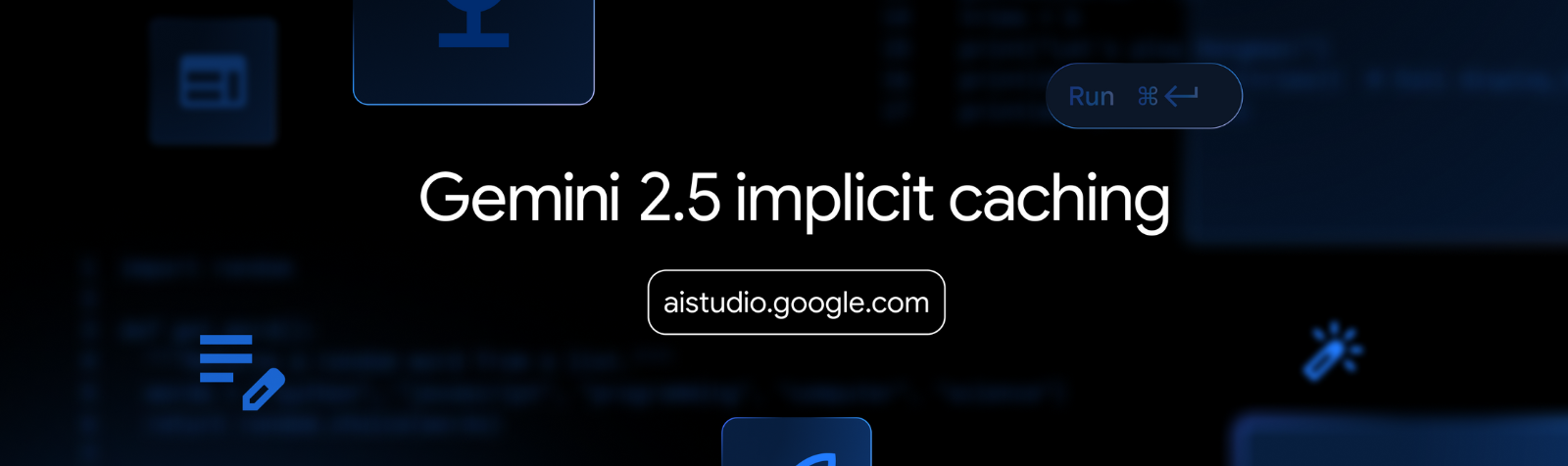 Ilustração do conceito de cache implícito nos modelos Gemini 2.5, mostrando economia de tokens