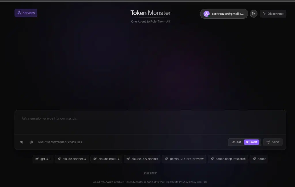 Qual LLM Usar? Token Monster Une Modelos de IA 3 imagem do site do tokenmonster que une llm