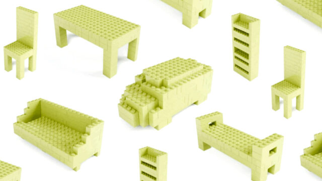 Exemplos de modelos 3D de Lego coloridos gerados pela IA LegoGPT, incluindo um carro e um barco.