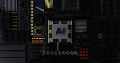 Ilustração de uma placa de circuito representando design moderno e economia de energia