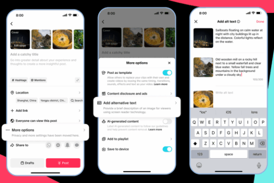 Interface do TikTok AI Alive exibindo opções de IA para transformar foto em vídeo.