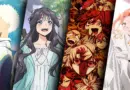 Colagem com pôsteres dos novos animes do verão 2025