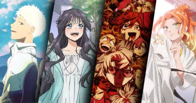Colagem com pôsteres dos novos animes do verão 2025