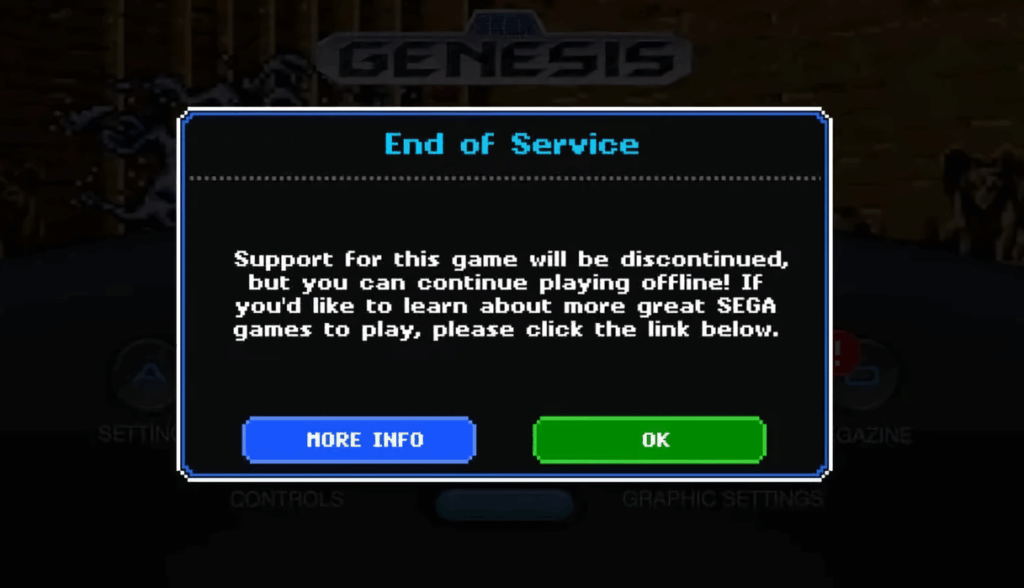 Baixe jogos clássicos da Sega grátis antes que sumam do Android e iOS 3 Print do catálogo Sega Forever com jogos icônicos disponíveis gratuitamente no mobile