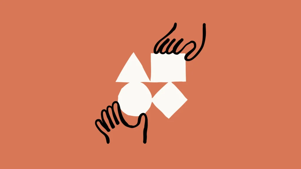 Aplicativos com IA: Claude lança criação interativa e gratuita 4 Arte minimalista em fundo laranja com quatro formas geométricas brancas (triângulo, retângulo, círculo e losango) no centro. Ilustra a versatilidade dos aplicativos criados com IA Claude artifacts .