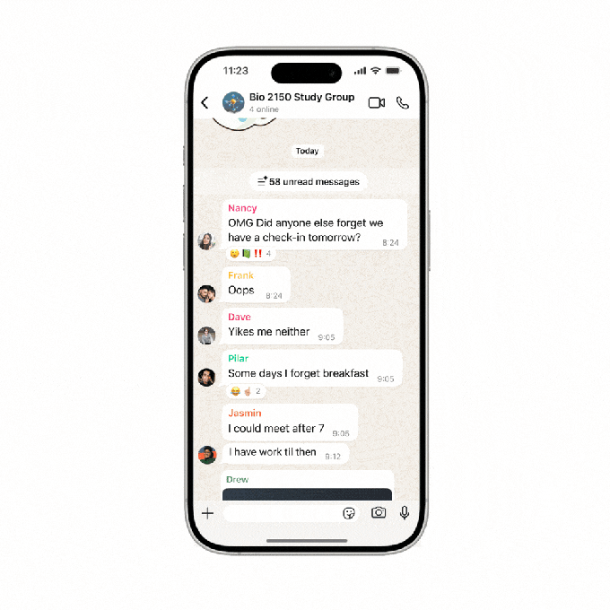 WhatsApp ganha resumos automáticos com IA da Meta 3 Demonstração do ícone e funcionamento de resumos automáticos com IA no WhatsApp.
