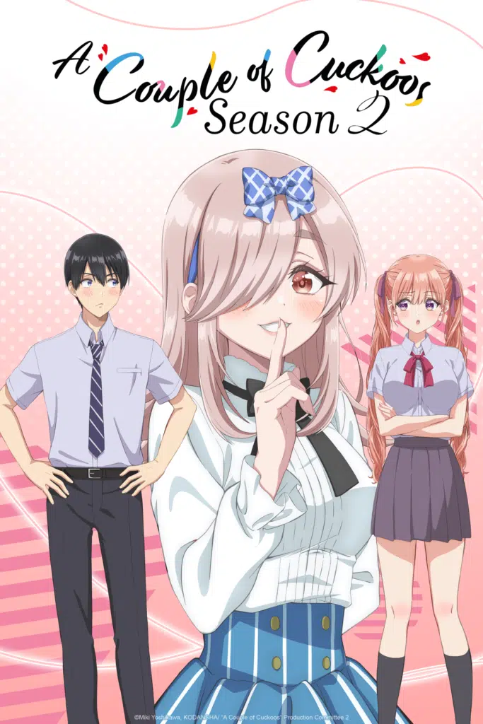 Animes de Verão de 2025: 16 sequência imperdíveis para ver 28 Animes de Verão de 2025: A Couple of Cuckoos 2 (Kakkou no Iinazuke 2) poster visual