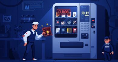 Funcionário observa vending machine administrada pela IA Claude