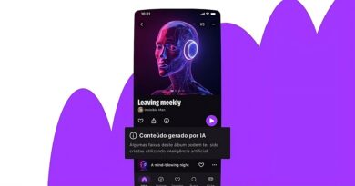 Página de álbum exibindo selo de detecção de música gerada por IA na Deezer; identificação traz mais transparência aos usuários e à indústria musical; sistema utiliza IA para reconhecer ferramentas como Suno e Udio e vai evoluir para cobrir novos métodos no futuro.