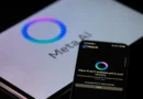 Meta AI sendo destacada em smartphones e tablets; permissão solicitada para fotos do usuário via Facebook Story, junho de 2025