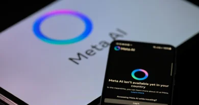 Meta AI sendo destacada em smartphones e tablets; permissão solicitada para fotos do usuário via Facebook Story, junho de 2025
