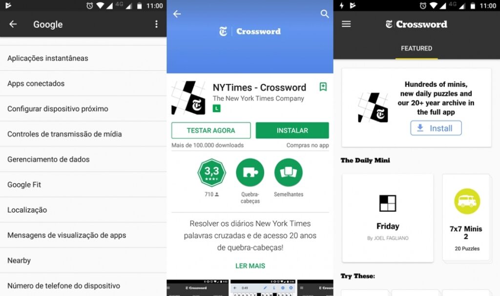 Anúncio do Instant Apps, em 2017 (imagem: reprodução/Google)