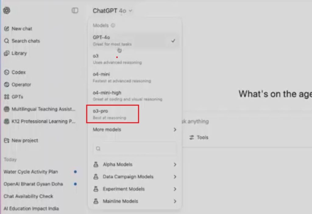 ChatGPT atualiza para o3-pro em assinatura Pro de $200 3 ChatGPT o3-pro em ação: ilustrando a evolução do modelo de IA para assinantes Pro