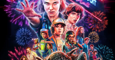 Arte conceitual de Stranger Things Tales from 85 mostrando clima sombrio e elementos da série animada