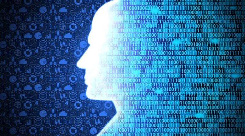 Homem observa visualização de big data, gráficos, símbolos e código binário, representando desafios em ambientes de IA. Imagem: Ariya Sontrapornpol / Getty Images