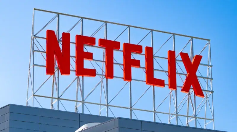 Vista do campus da Netflix em Hollywood, EUA, marco do avanço tecnológico da empresa ao adotar GenAI.