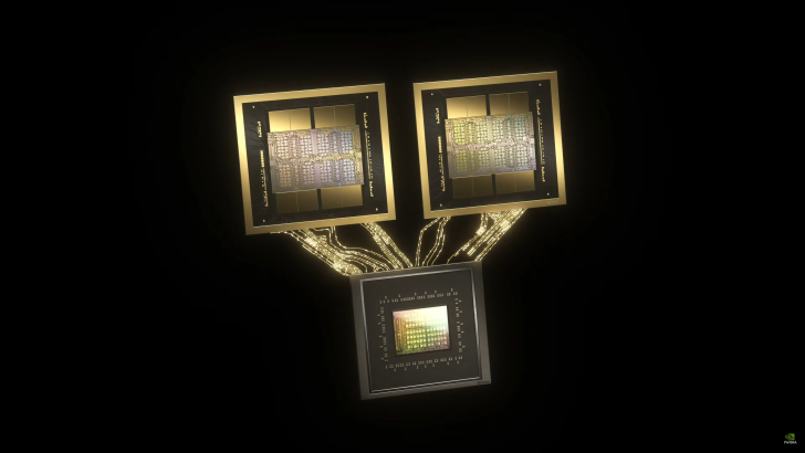 NVIDIA Blackwell B30: Chip de IA China supera expectativas 3 Render artístico do chip NVIDIA Blackwell B30, enfatizando inovação e foco no mercado chinês de IA.