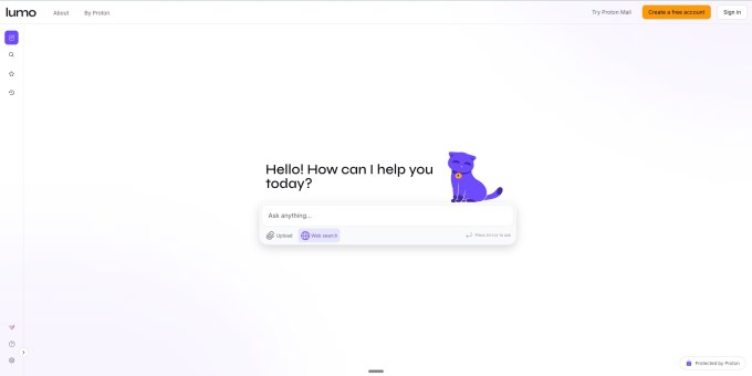 Proton lança Lumo, assistente de IA privado com chats criptografados 5 Proton Lumo exemplo de chat criptografado e visual minimalista de privacidade robusta