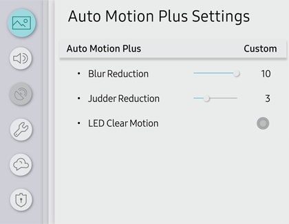 5 truques para turbinar sua Smart TV hoje mesmo 8 Menu com opções de motion smoothing (Auto Motion Plus) ativado e opções para ajustar ou desativar na TV.