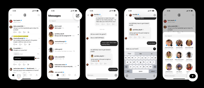 Threads lança caixa de DMs própria e se distancia do Instagram 8 Imagem ilustrando o layout da nova caixa de entrada de DMs do Threads