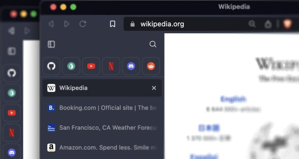 Google Chrome testa abas verticais em nova atualização 3 Visualização das abas verticais no navegador Brave, mostrando exemplos de organização lateral na interface para o Google Chrome testa abas verticais