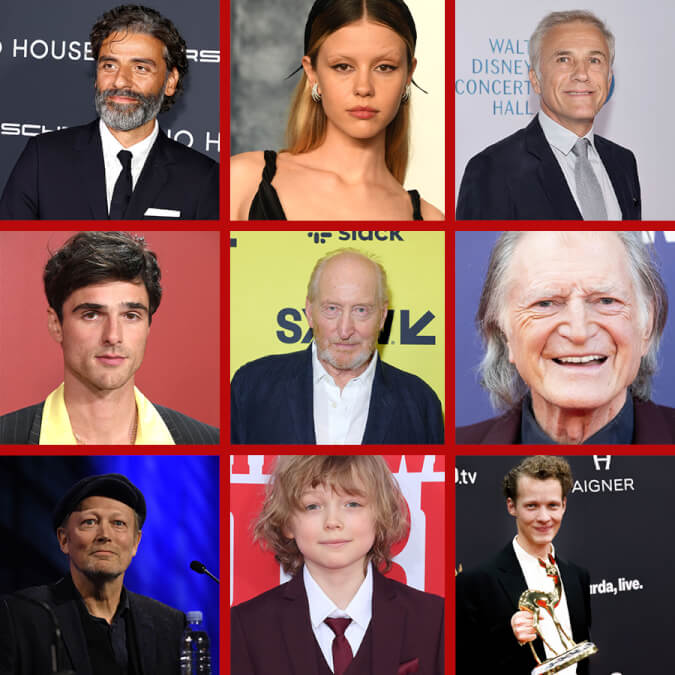 Frankenstein Netflix: tudo sobre o filme de Guillermo del Toro 7 Foto montagem com o elenco principal de Frankenstein Netflix, incluindo Oscar Isaac, Andrew Garfield e Mia Goth