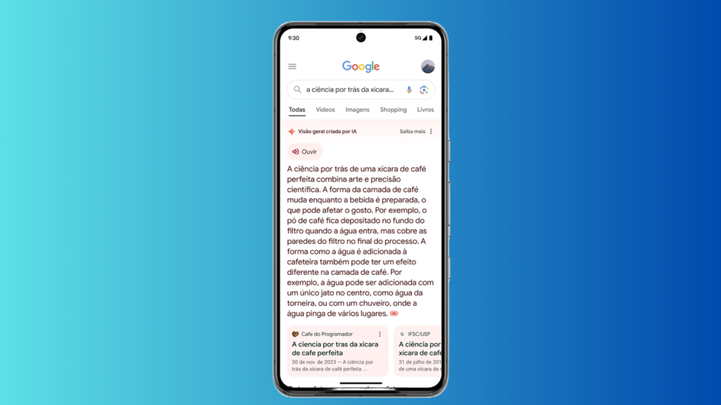 Google resumos de IA chega a 2 bi de usuários mensais, diz empresa 3 Visões gerais criadas por IA trazem resumo de informações sobre o termo pesquisado (Imagem: Reprodução/Google)
