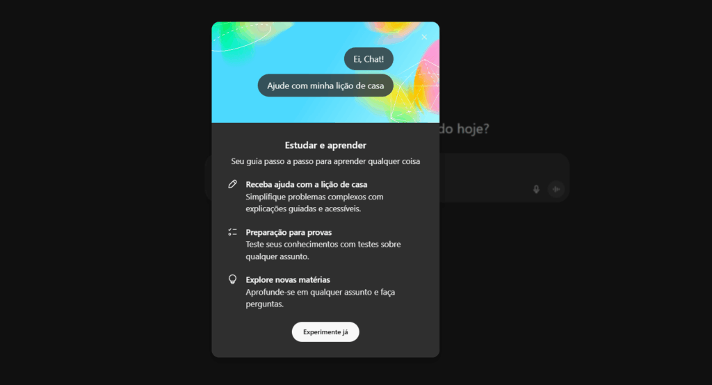 OpenAI lança Study Mode no ChatGPT para estudantes 3 OpenAI lança Study Mode no chatGPT (Modo Estudo no ChatGPT)