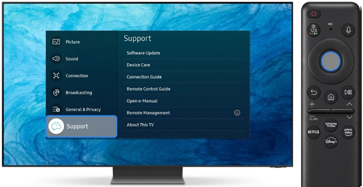 5 truques para turbinar sua Smart TV hoje mesmo 9 Exemplo de menu de atualização de software em Smart TV Samsung, essencial para manter desempenho e segurança.