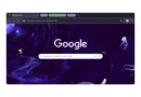 interface do Chrome, navegador que receberá recurso de abas verticais, com fundo colorido estilizado