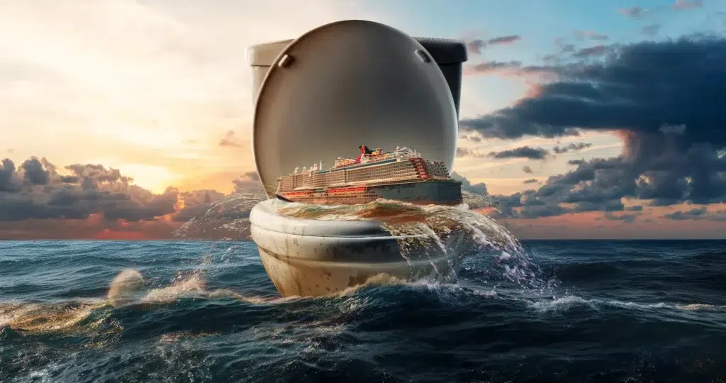 Filmes mais assistidos Netflix 2025: sucessos e decepções do ano 10 Imagem do documentário Trainwreck: Poop Cruise, que bateu recorde de audiência na Netflix em 2025.