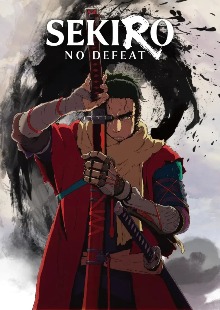 Sekiro No Defeat – visual-chave oficial do anime, arte promocional com atmosfera feudal sombria