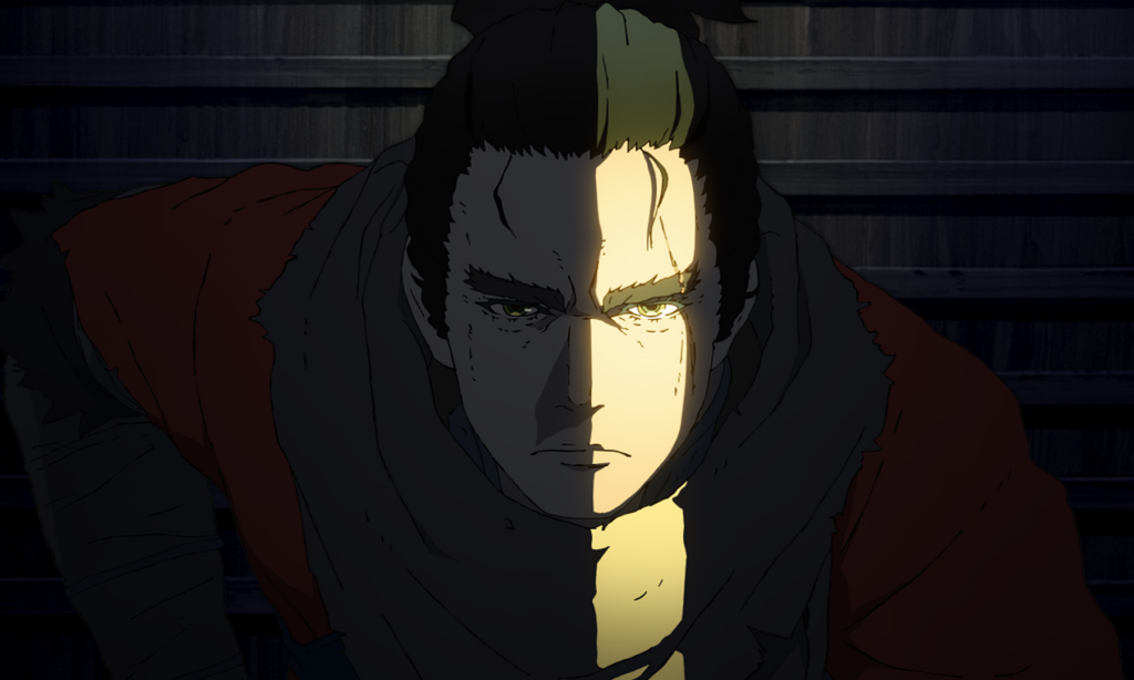 Sekiro anime estreia em 2026 no Crunchyroll 9 Still do trailer de Sekiro No Defeat – close em Wolf, clima tenso