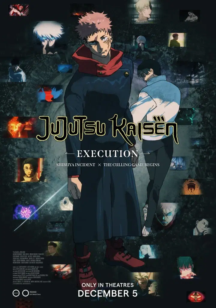 Visual do filme de compilação do Arco de Shibuya e arte promocional de Jujutsu Kaisen 3