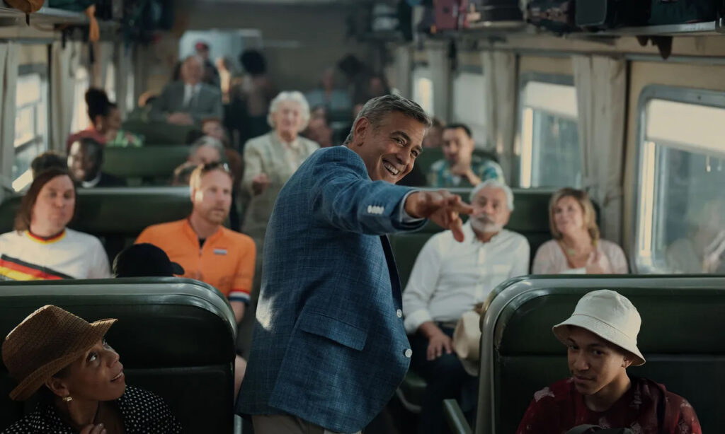 George Clooney em uma das cenas do filme Jay Kelly, estreia Netflix em 2025.