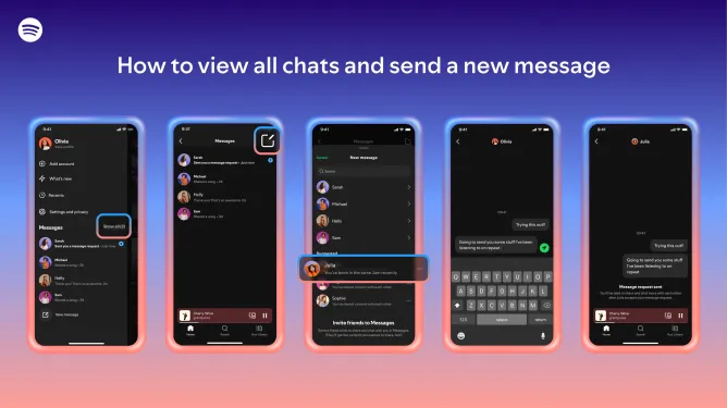 Spotify mensagens: app ganha chat 1:1 e reações 5 Spotify mensagens: como ver conversas e enviar uma nova mensagem