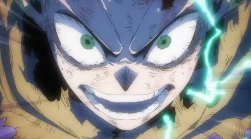 Cena do trailer da temporada final de My Hero Academia exibindo Deku em confronto decisivo, tema: trailer my hero academia final season, estreia em outubro de 2025