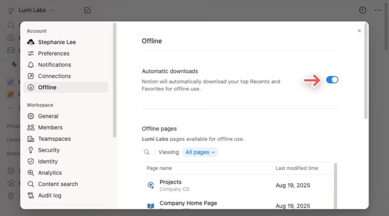 Notion lançou modo offline que chega aos apps; acesso sem internet, criação e edição com sincronização ao reconectar