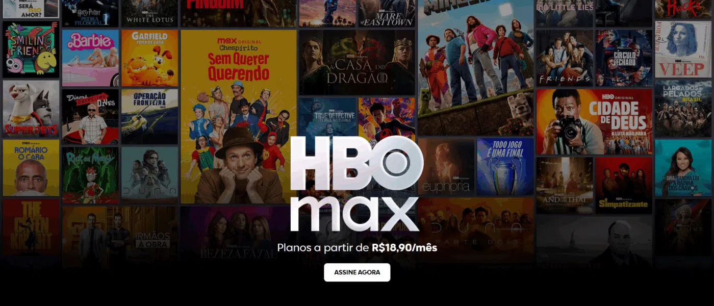 Landing page da HBO Max já trazendo o novo nome após transição, reforçando novas regras de compartilhamento de senha e identidade visual renovada