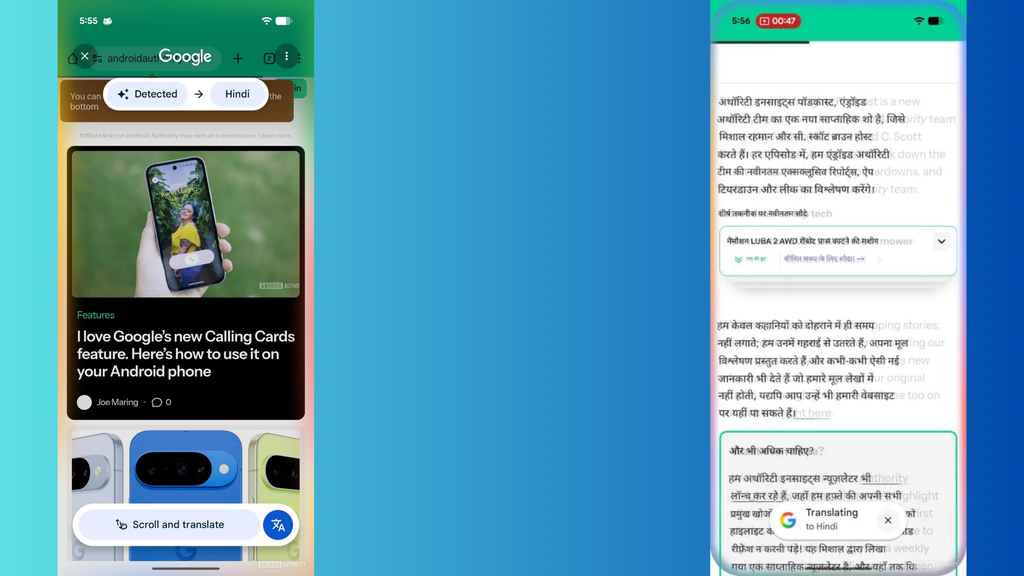 Tradução ao vivo chega ao Android via Circule para Pesquisar 3 App do Google ganha opção para traduzir textos ao vivo na versão Beta (Imagem: Reprodução/Android Authority)