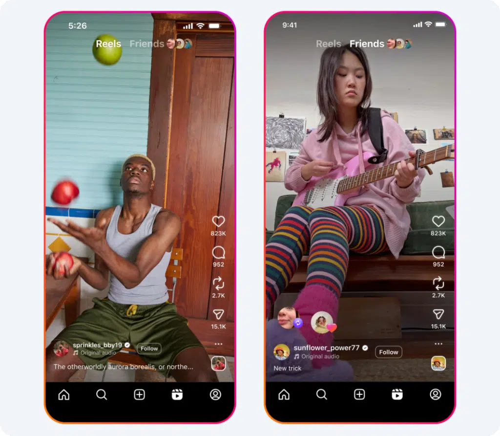 Instagram lança reposts no feed: veja como funciona 7 Seção Amigos mostra lista de Reels curtidos, comentados ou repostados por contatos, design colorido e dinâmico