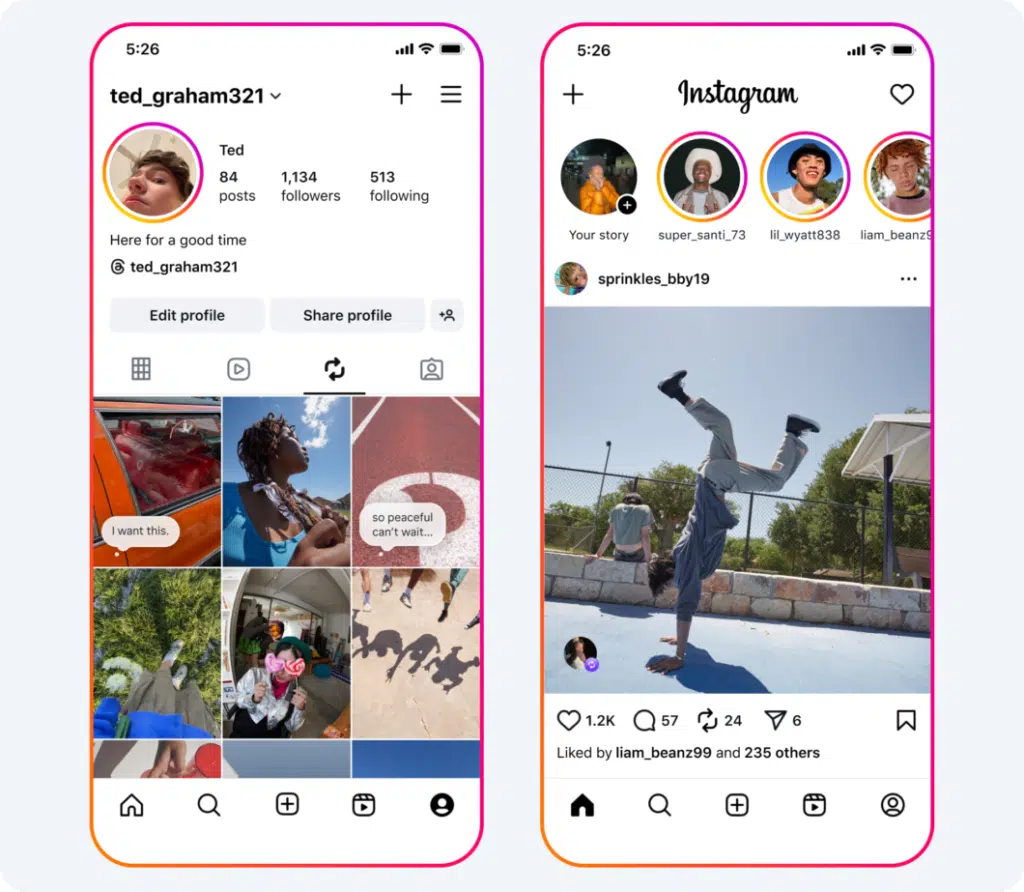 Instagram lança reposts no feed: veja como funciona 5 Tela mostrando contagem de reposts no Instagram, com botão de republicar em destaque